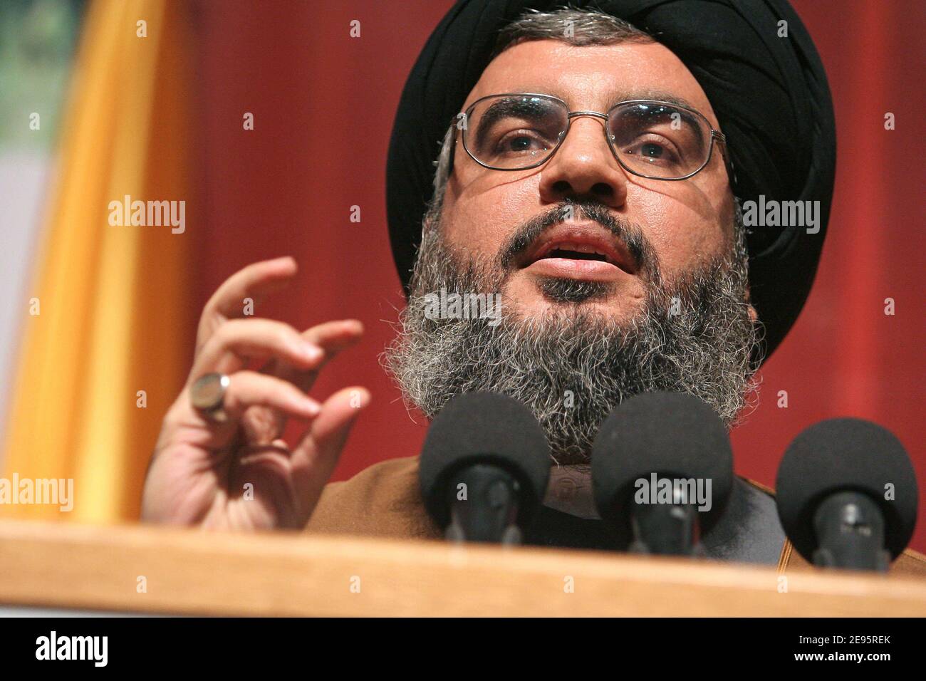 Hizbollah Leader, Sayyed Hassan Nasrallah, Delivers A Speech During The ...