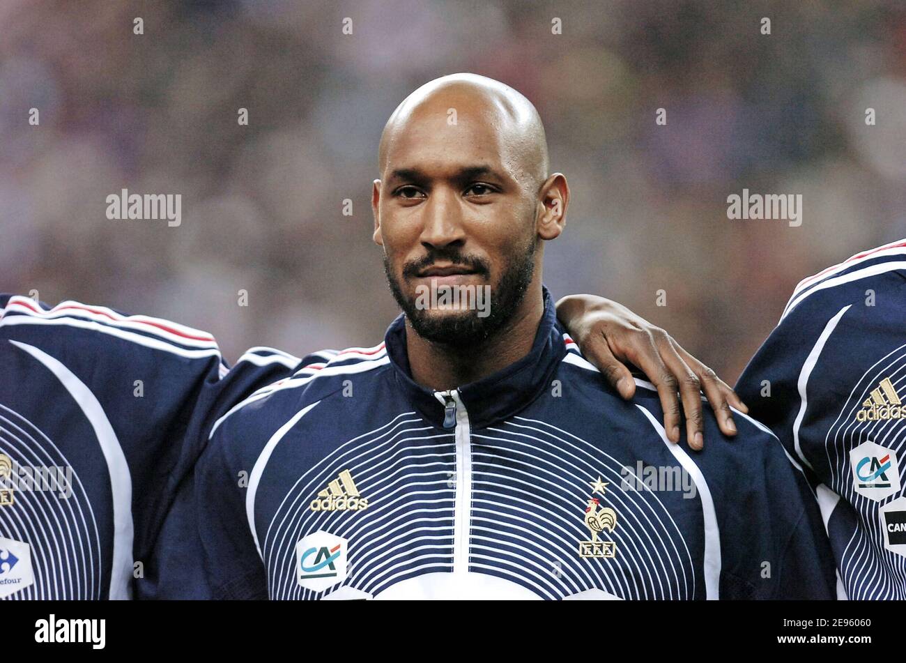 Frances Nicolas Anelka before the friendly football match France vs Slovakia as part of Frances Fifa World Cup warm-up, on March 01, 2006 at the Stade de France in Saint-Denis, northern Paris.