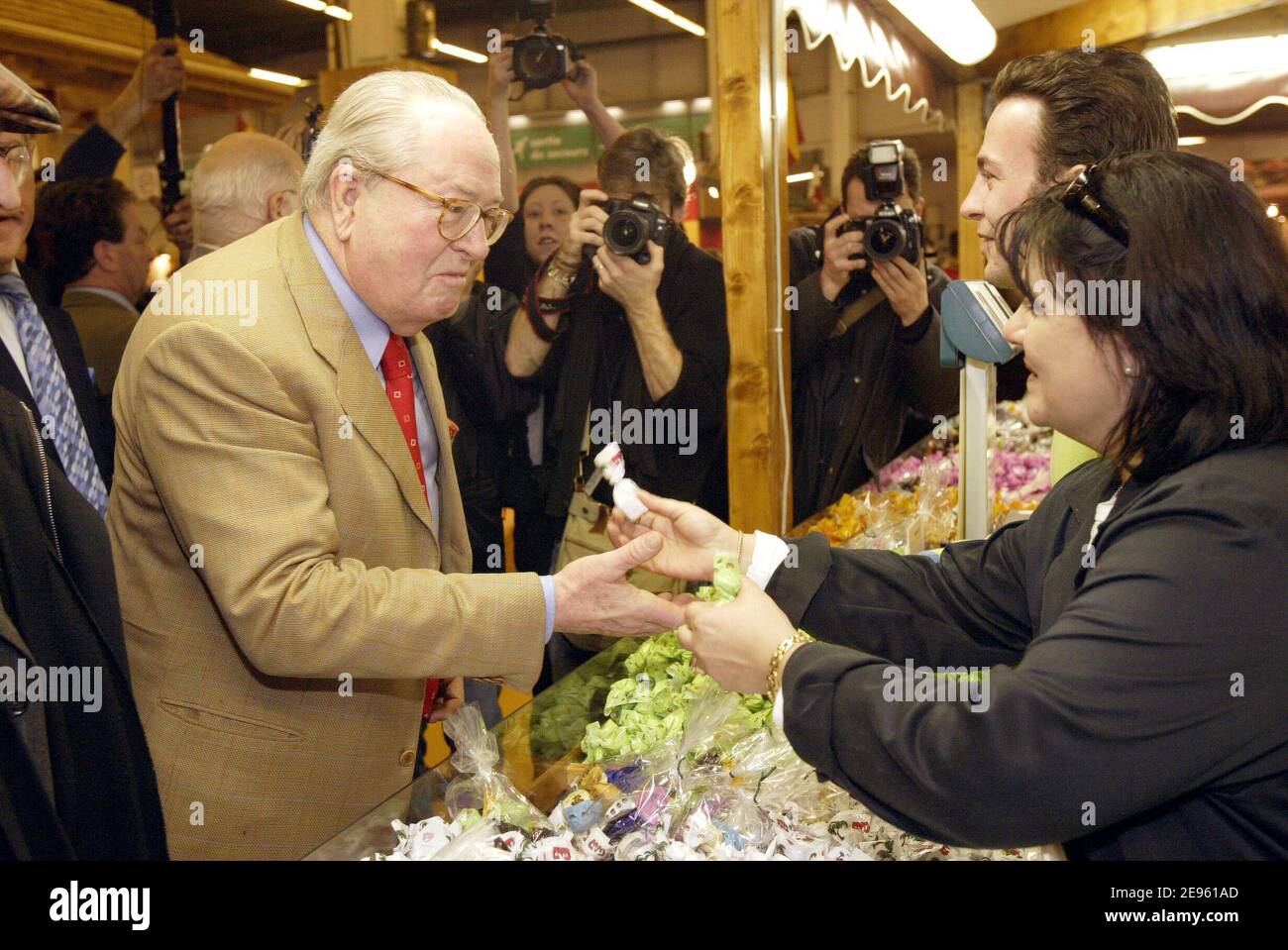 Front National party leader, Jean-Marie Le Pen visits the International Agriculture Fair in Paris, France, on March 3, 2006. Photo by Edouard Bernaux/ABACAPRESS.COM Stock Photo