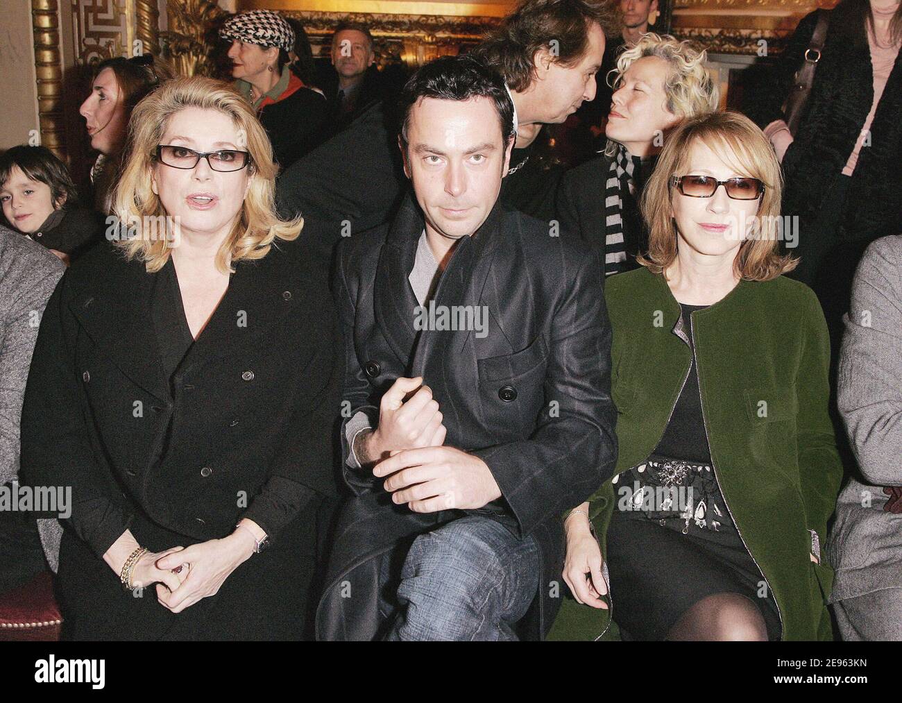 French actress Catherine Deneuve, Christophe Robin and Nathalie Baye attend  Lanvin's Fall-Winter 2006-2007 Ready-to-wear collection presentation held  at 'L'Opera Comique' in Paris, France, on March 5, 2006. Photo by  Orban-Taamallah-Zabulon/ABACAPRESS ...