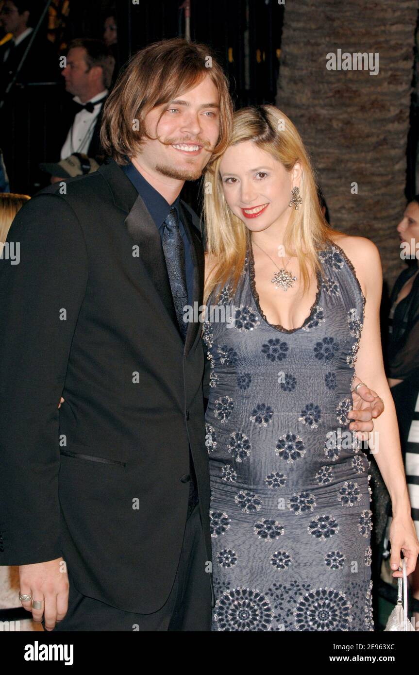 Mira Sorvino and her husband Christopher Backus arriving at the 2006