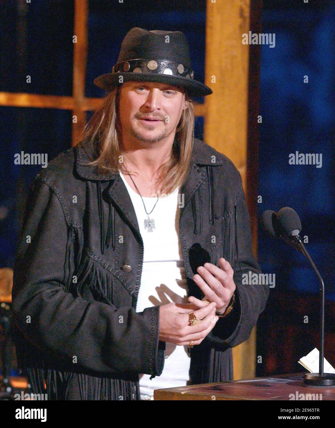 Presenter Kid Rock at the 21st Annual Rock & Roll Hall of Fame Induction Dinner held at the Waldorf Astoria in New York, NY, USA on March 13, 2006. Photo by Nicolas Khayat/ABACAPRESS.COM Stock Photo