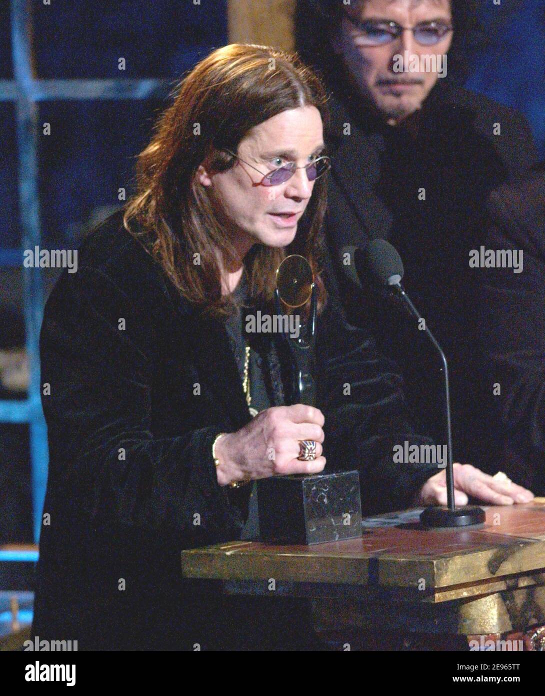 Indcutees Ozzy Osbourne and his band Black Sabbath at the 21st Annual Rock & Roll Hall of Fame Induction Dinner held at the Waldorf Astoria in New York, NY, USA on March 13, 2006. Photo by Nicolas Khayat/ABACAPRESS.COM Stock Photo