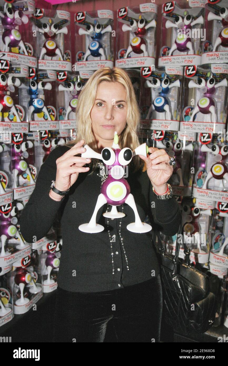 French TV presenter Sophie Favier attends the presentation of new hightech toy 'IZ' launch by Playwell at the Club l'Etoile in Paris, France, on March 22, 2006. Photo by Benoit Pinguet/ABACAPRESS.COM. Stock Photo
