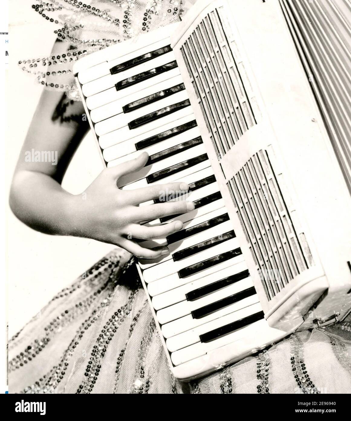PIANO ACCORDION as seen in the 1944 film And the Angels Sing Stock Photo