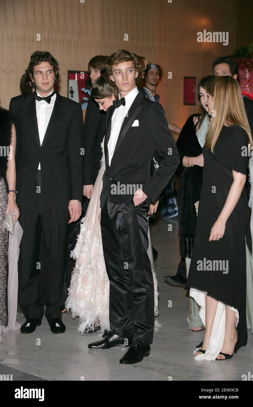 Princess Caroline's daughter Charlotte Casiraghi, wearing Chanel, and her brother Pierre Casiraghi pictured at the Rose Ball 2006 held at The Monte-Carlo Sporting Club, on March 25, 2006 in Monaco. Photo by Nebinger-Orban/ ABACAPRESS.COM Stock Photo