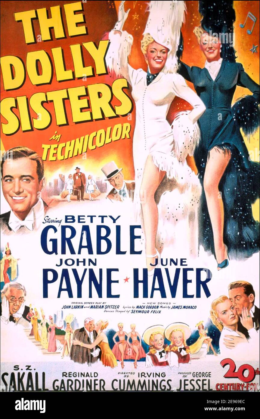 THE DOLLY SISTERS 1945 20th Century Fox film with Betty Grable and June Haver Stock Photo