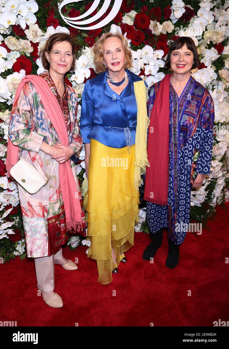 NEW YORK, NY- SEP 18: Isotta Ingrid Rossellini, Pia Lindstrom, and Isabella Rossellini arrive for the American Theatre Wing Centennial Gala held at Cipriani 42nd Street, on September 18, 2017, in New York City. Credit: Joseph Marzullo/MediaPunch Stock Photo