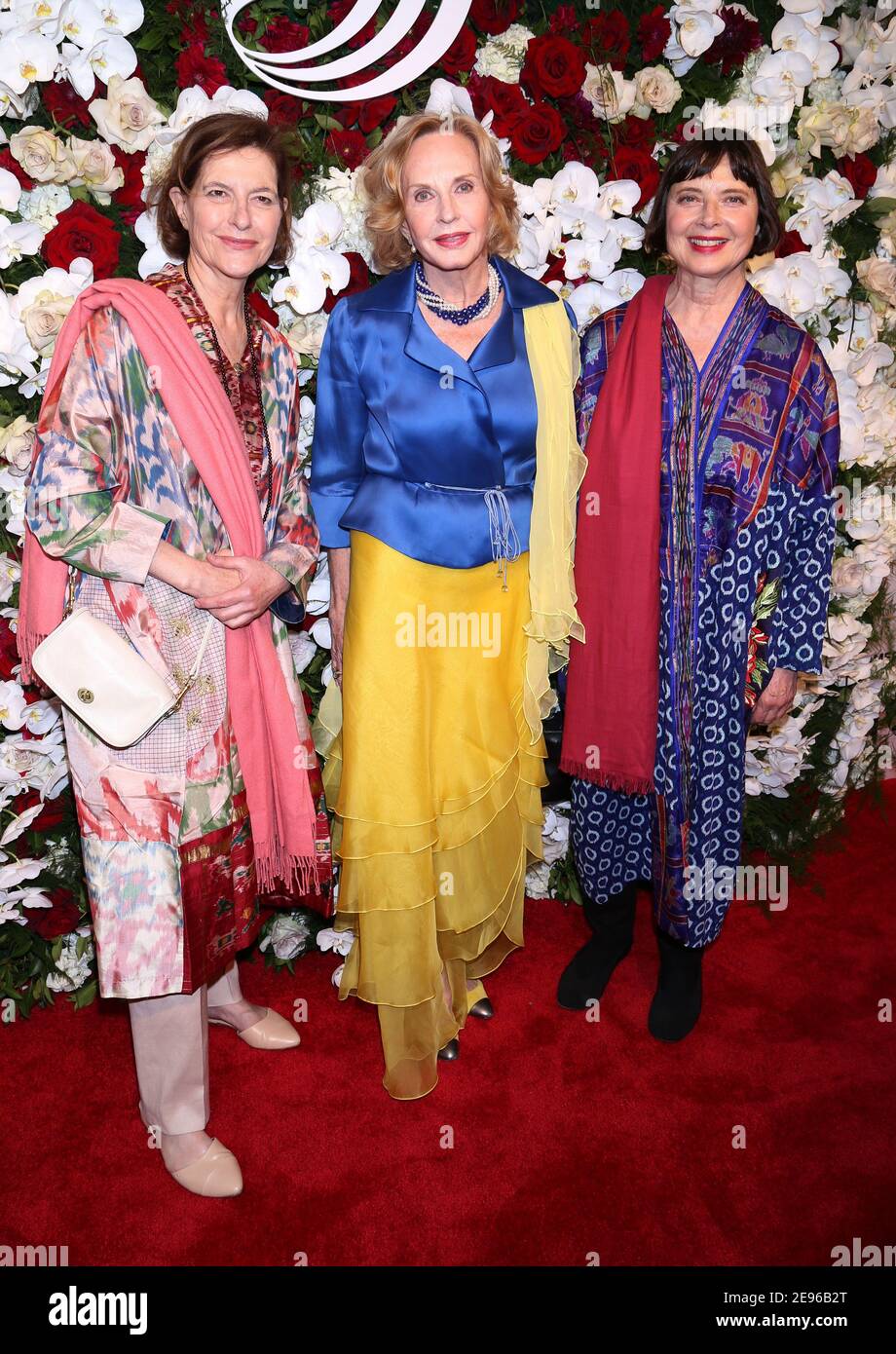 NEW YORK, NY- SEP 18: Isotta Ingrid Rossellini, Pia Lindstrom, and Isabella Rossellini arrive for the American Theatre Wing Centennial Gala held at Cipriani 42nd Street, on September 18, 2017, in New York City. Credit: Joseph Marzullo/MediaPunch Stock Photo