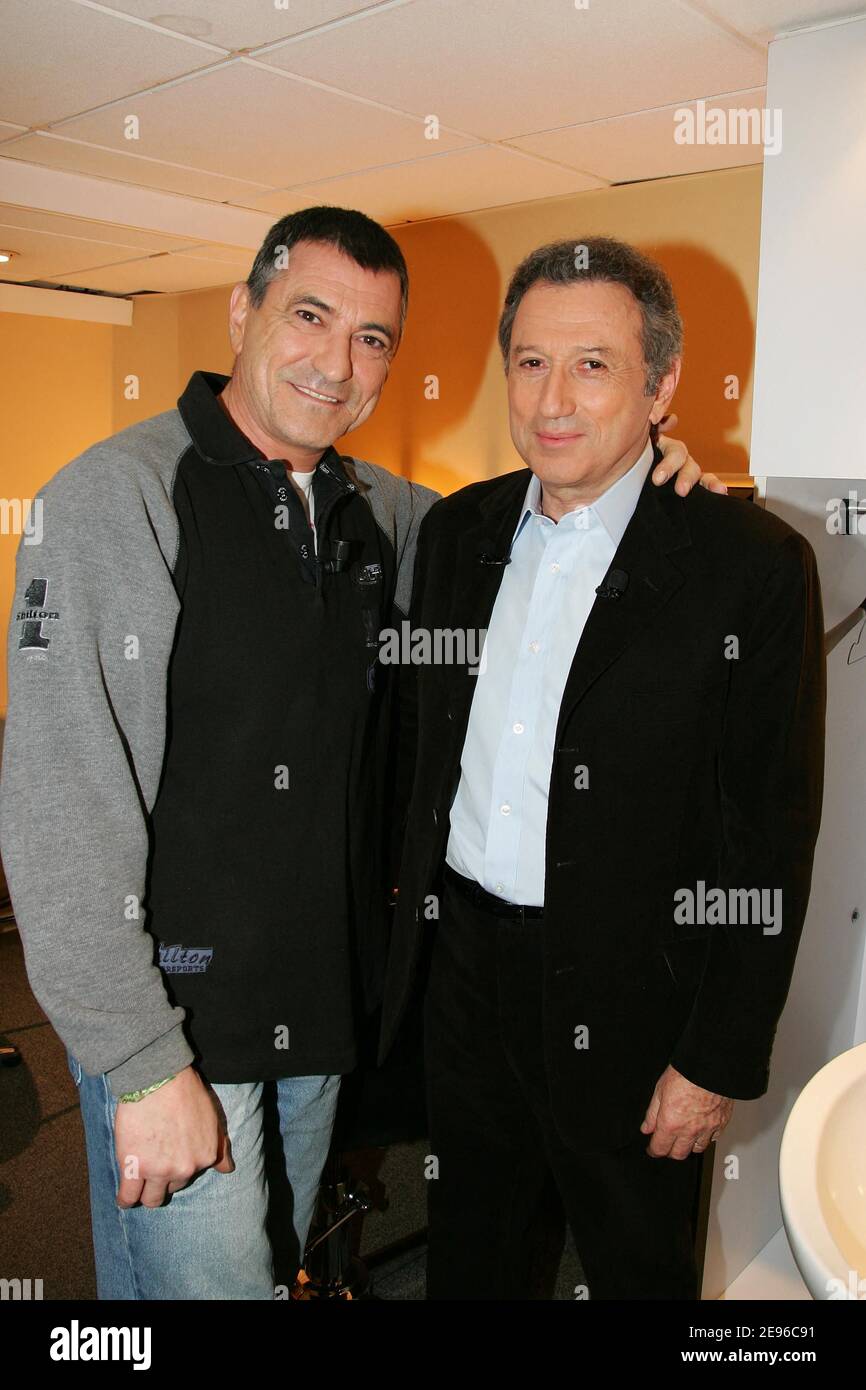Jean-Marie Bigard and Michel Drucker at the taping of Vivement Dimanche on  February 1, 2006 in Paris, France. Photo by Max Colin/ABACAPRESS.COM Stock  Photo - Alamy