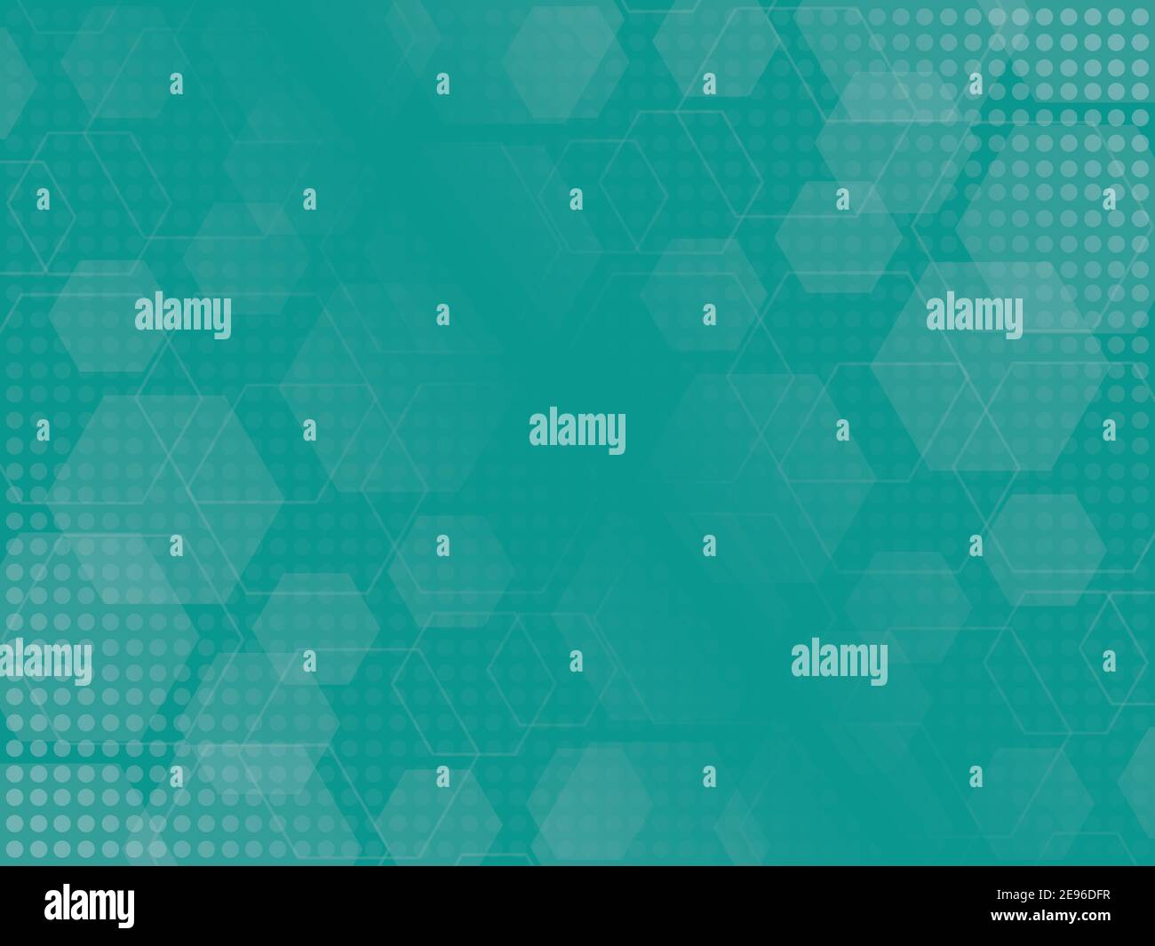 Abstract technological or medical pattern, background with dots and hexagons, blue backdrop with figures Stock Vector