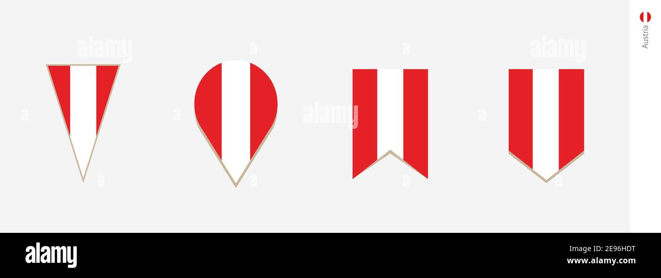 Austria flag in vertical design, vector illustration Stock Vector Image ...