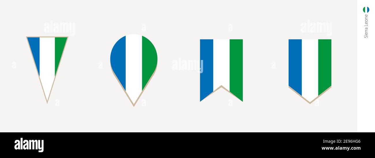 Sierra Leone flag in vertical design, vector illustration Stock Vector ...
