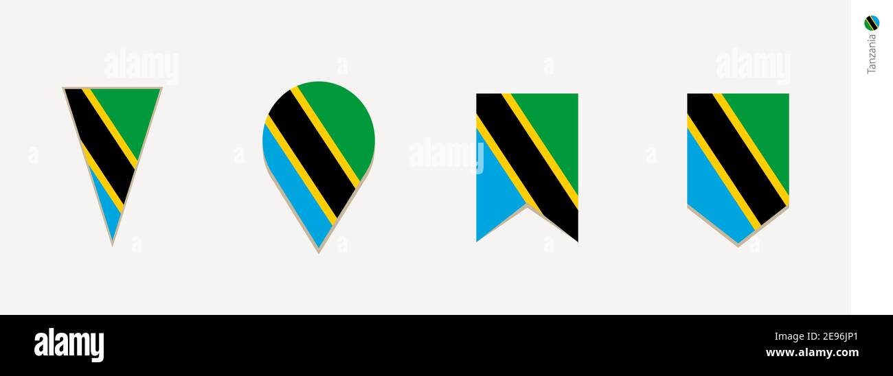 Tanzania flag in vertical design, vector illustration Stock Vector ...
