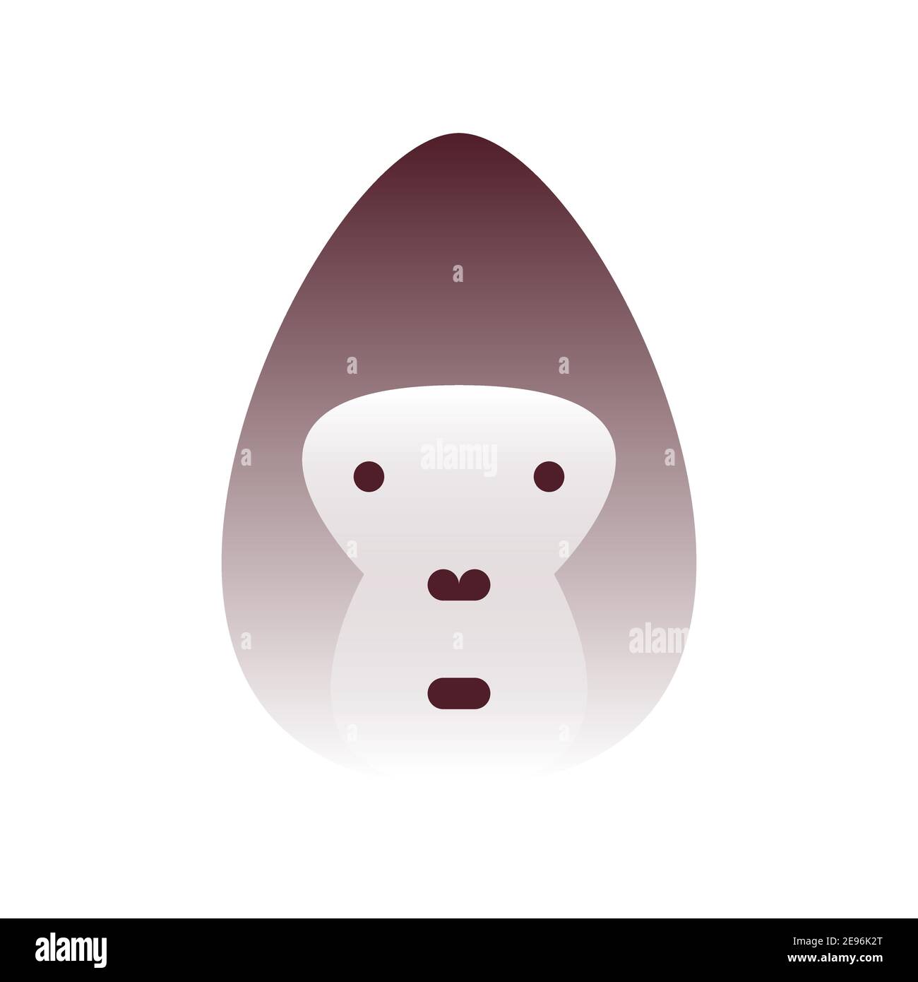 Vector monkey in gradient style. Digital art Stock Vector