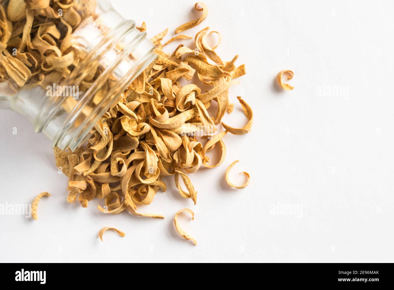 Dried Orange Blossoms Spilled from a Spice Jar Stock Photo Alamy