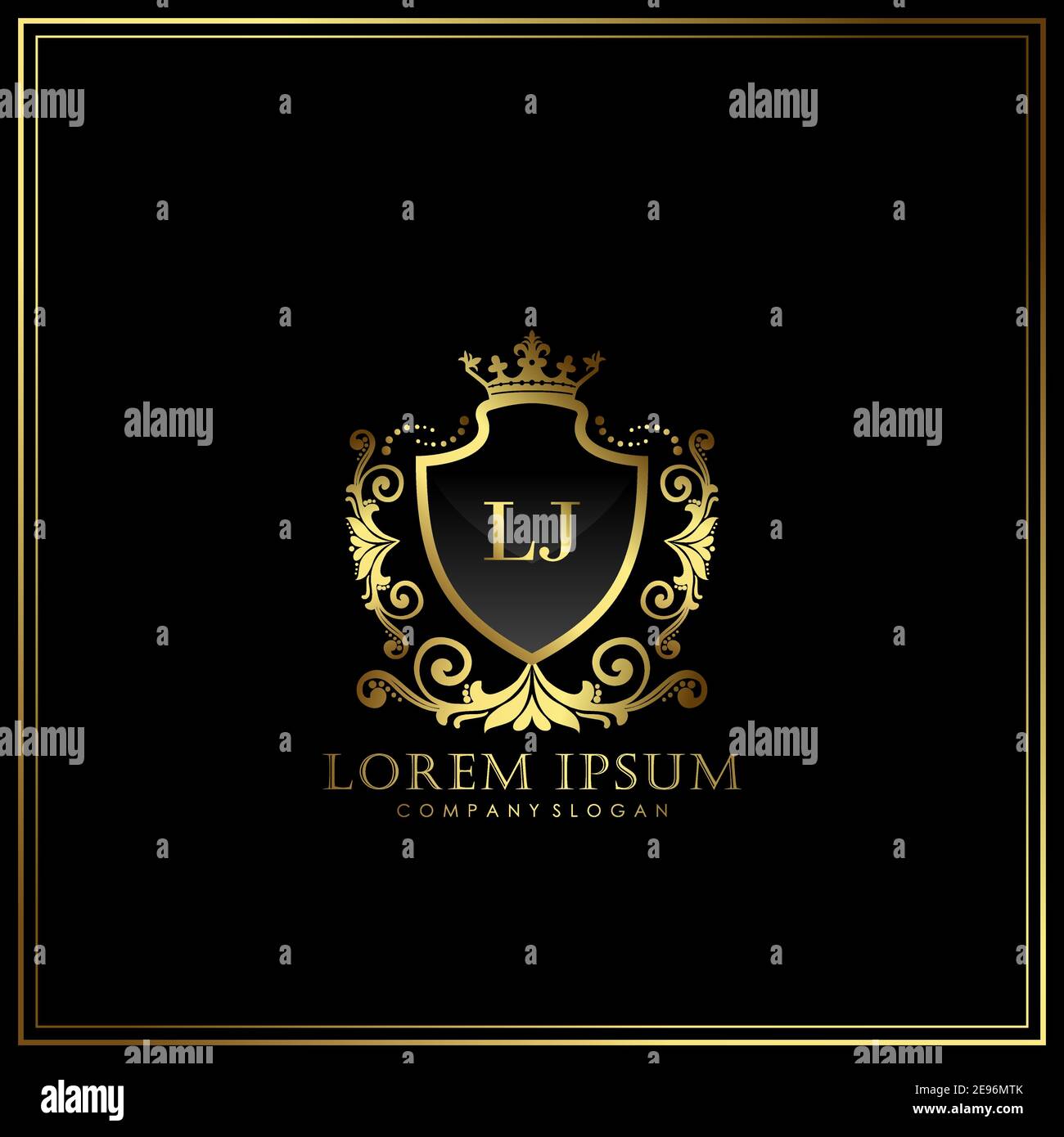 LJ Initial Letter Luxury Logo template in vector for Restaurant ...