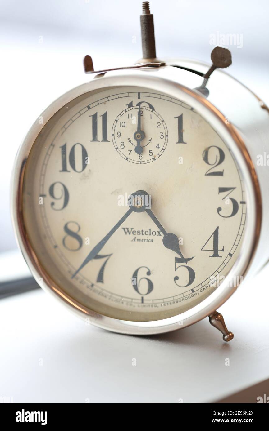 Vintage Alarm Clock Stock Photo Alamy