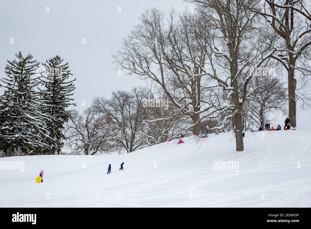 Danville, Pennsylvania, USA. 2nd Feb 2021. People are seen at "the