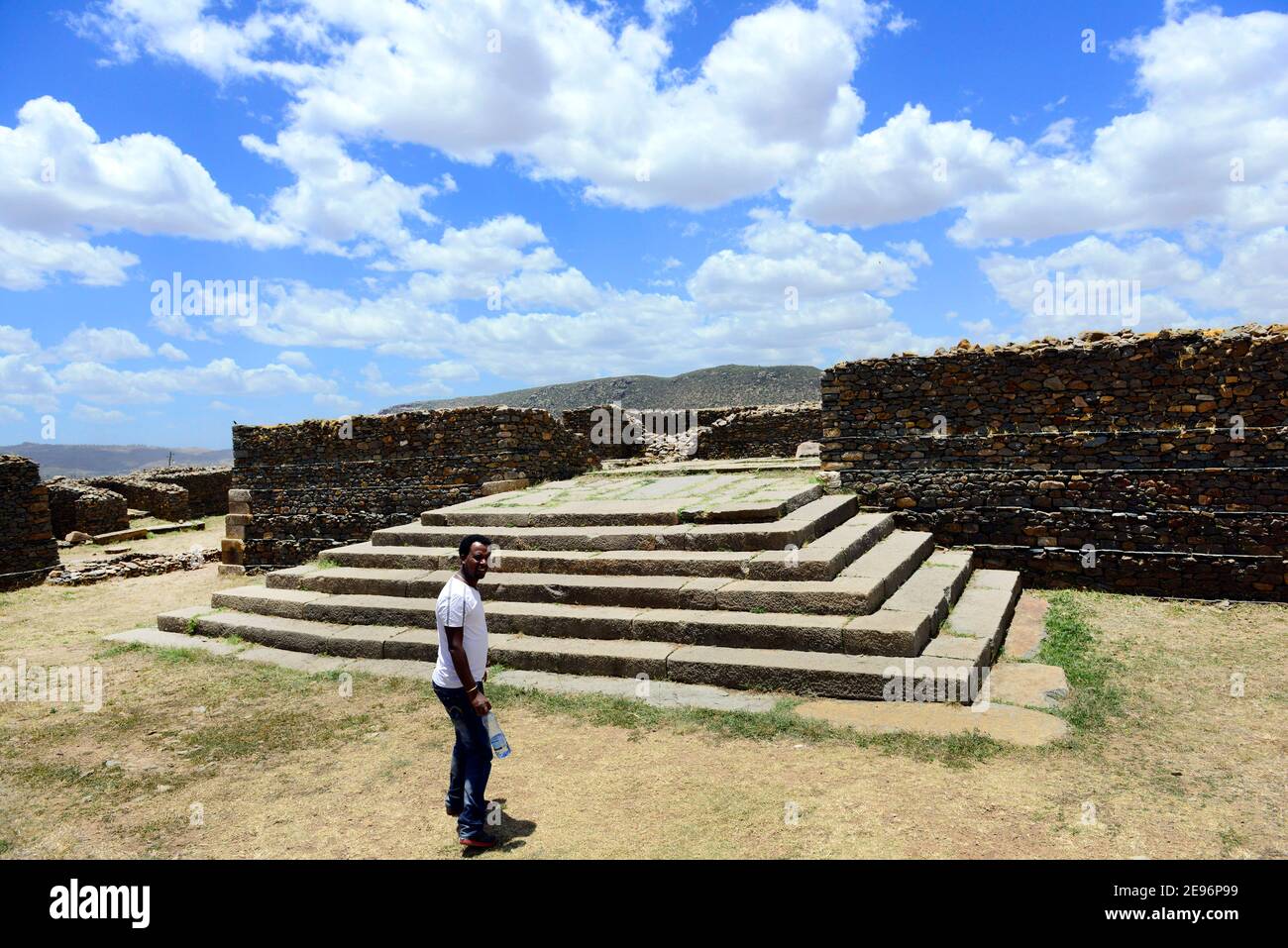 Dungur Palace (Queen of Sheba Palace) in Aksum, Ethiopia. Stock Photo