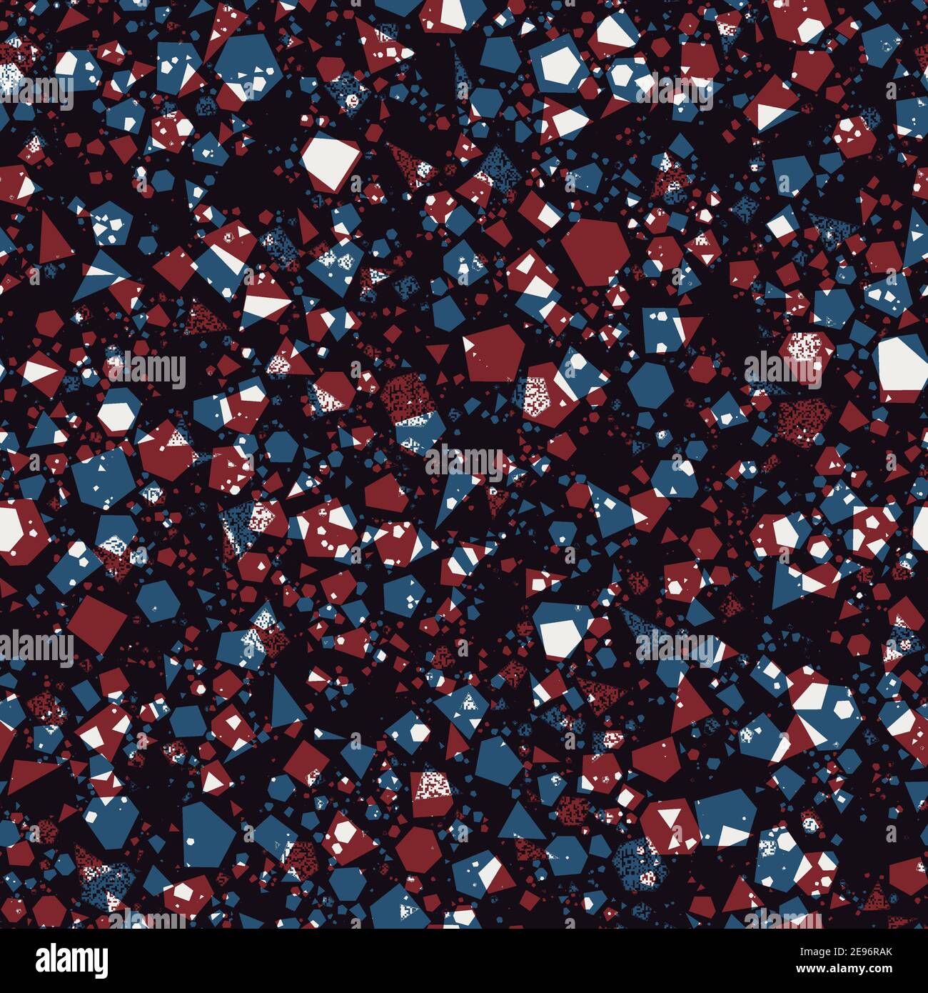 Seamless geo pattern in red blue black white Stock Photo - Alamy