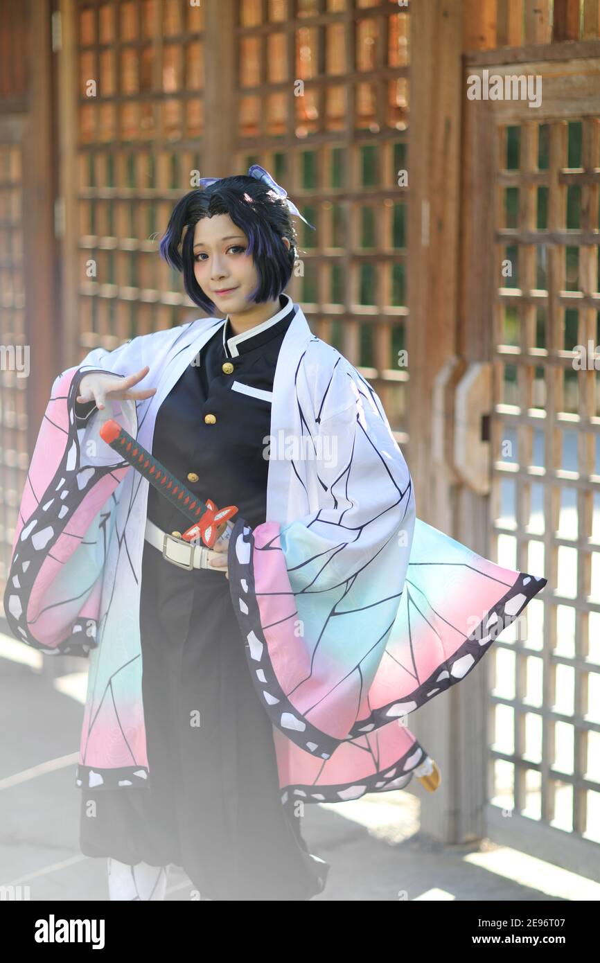 Japan anime cosplay portrait of girl with comic costume with japanese theme  Stock Photo - Alamy