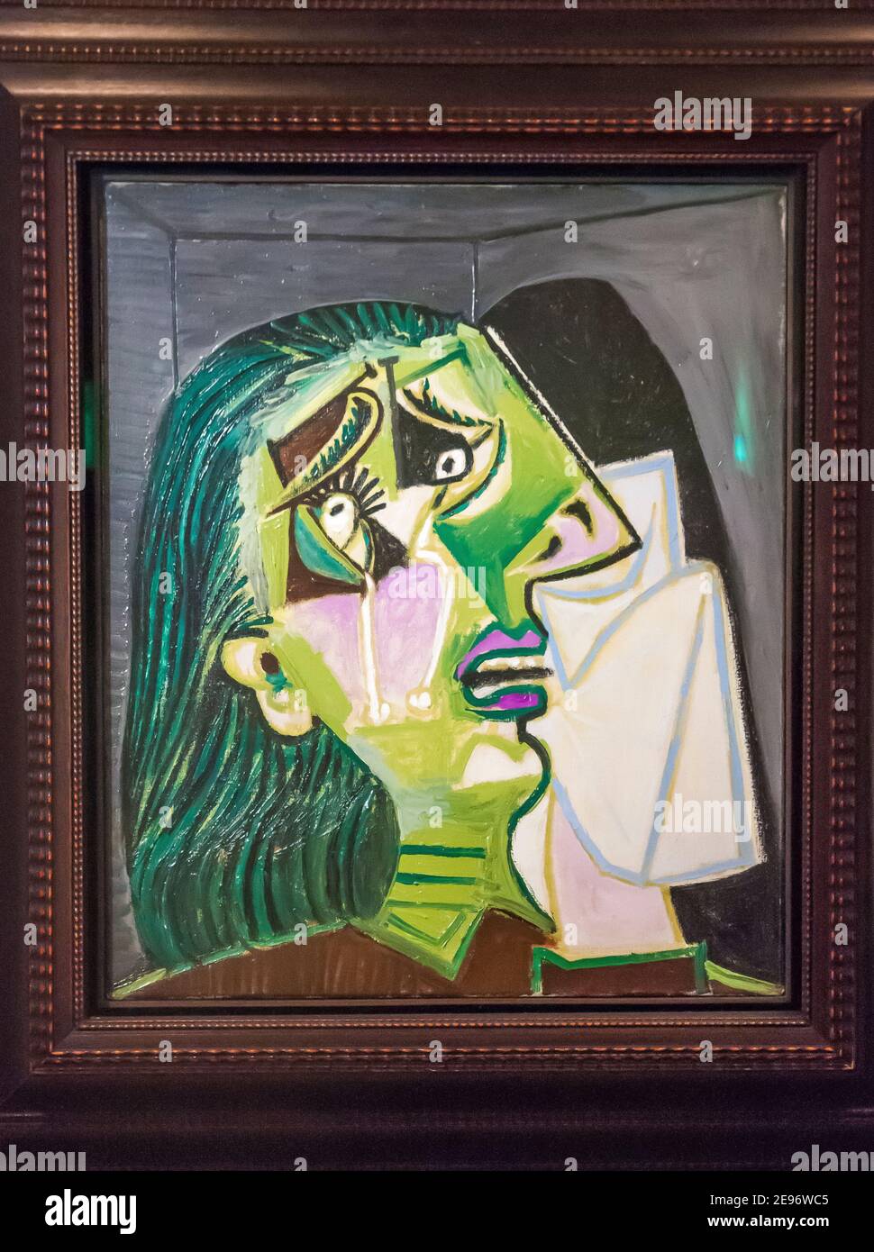 Pablo Picasso, Weeping Woman (1937) National Gallery of Victoria, Melbourne, Australia, painted during Picasso's Guernica period. Stock Photo