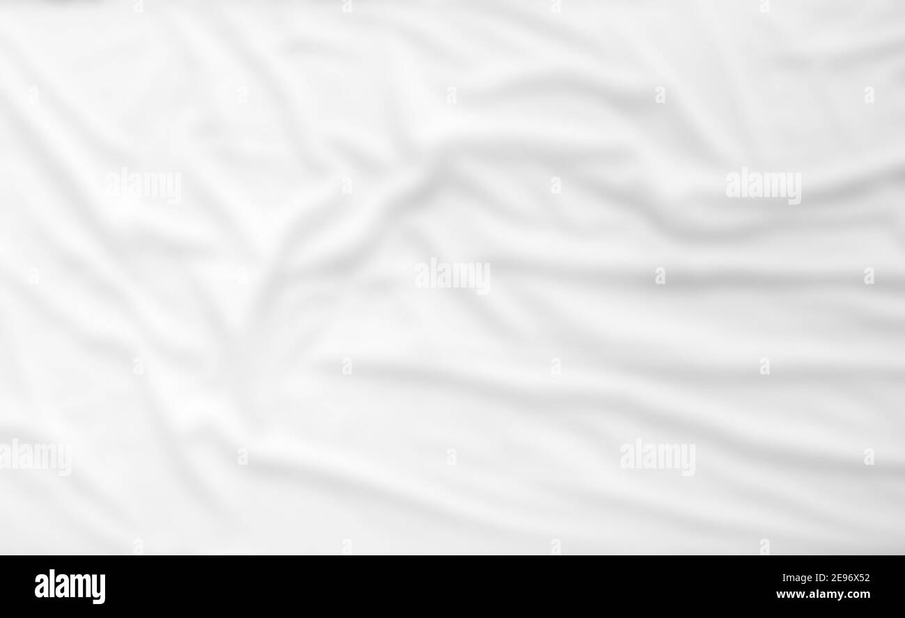 Abstract texture white cloth background soft waves Stock Photo