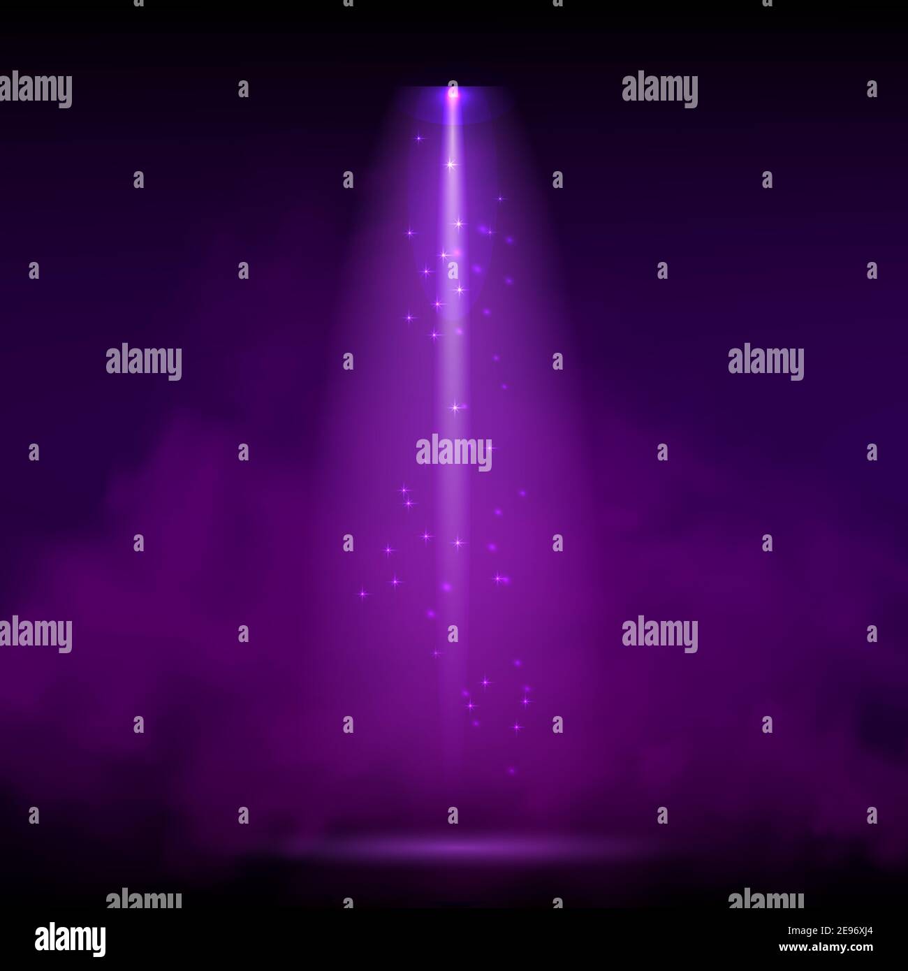 Purple spotlight. Bright lighting with spotlights of the stage with