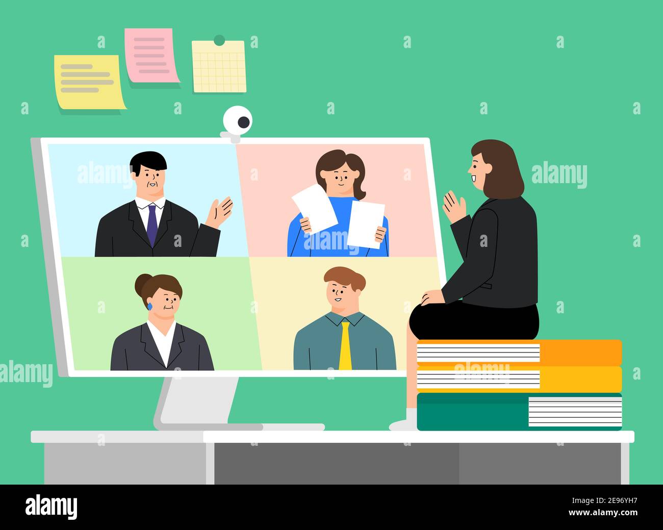untact online video job interview Stock Photo Alamy