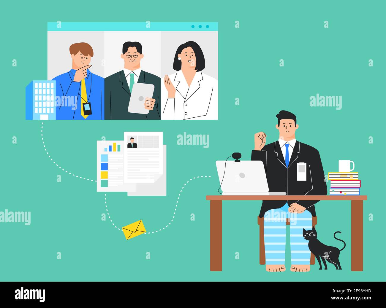 untact online video job interview Stock Photo Alamy