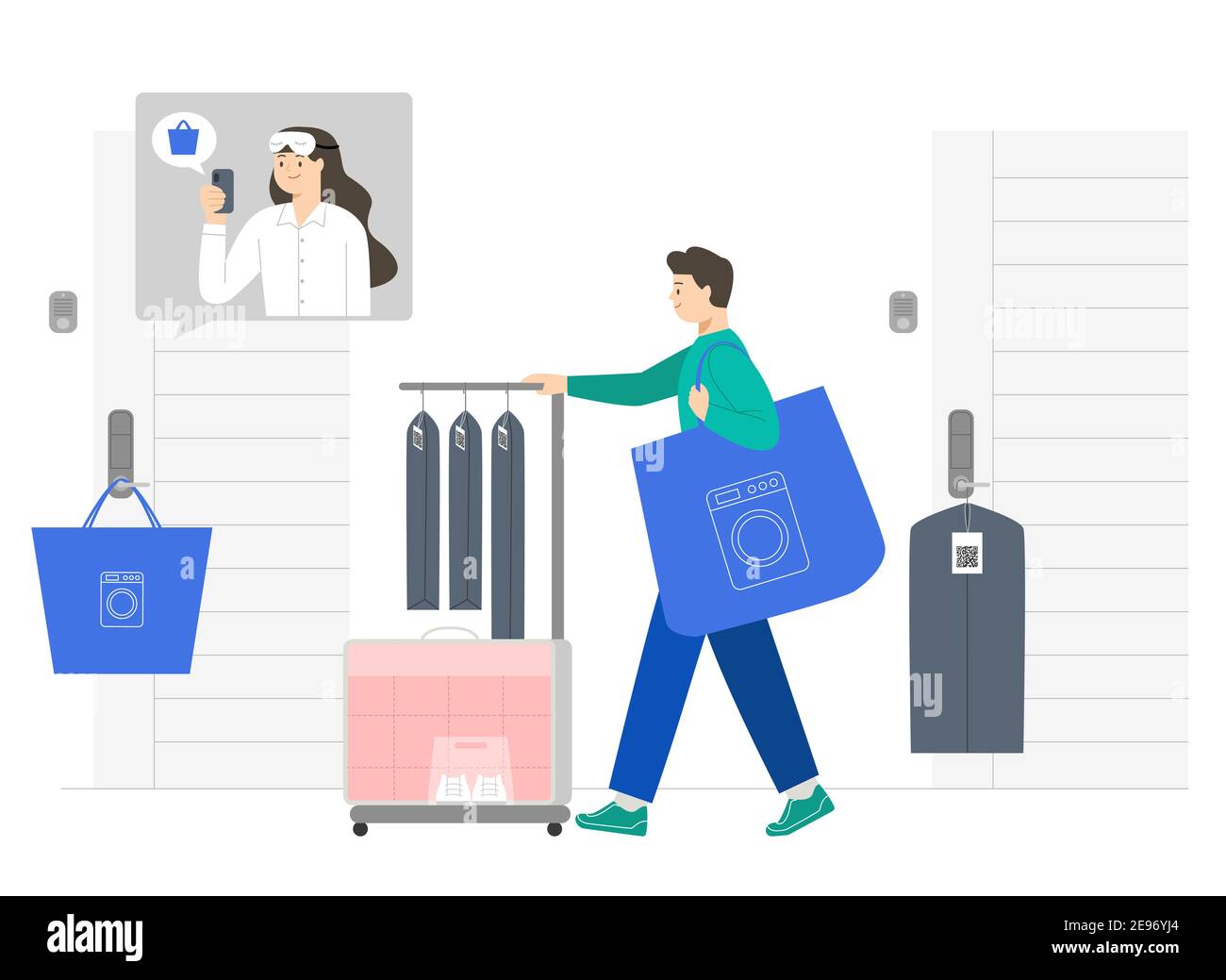 laundry delivery service Stock Photo Alamy