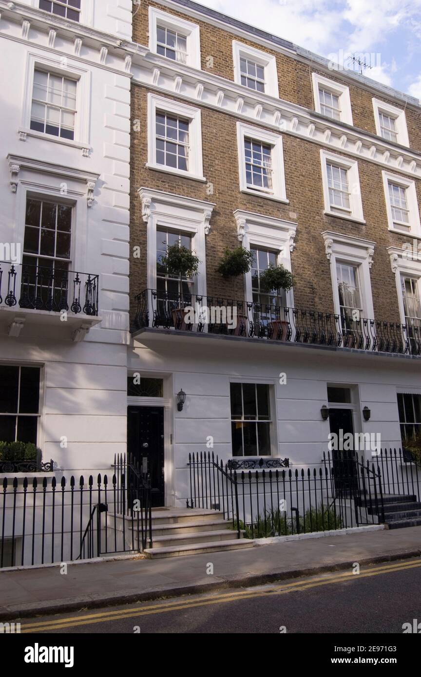 The Georgian townhouse once lived in by the famous film director Joseph Losey (1909 - 1984). Losey moved to Chelsea after falling foul of the McCarthy Stock Photo
