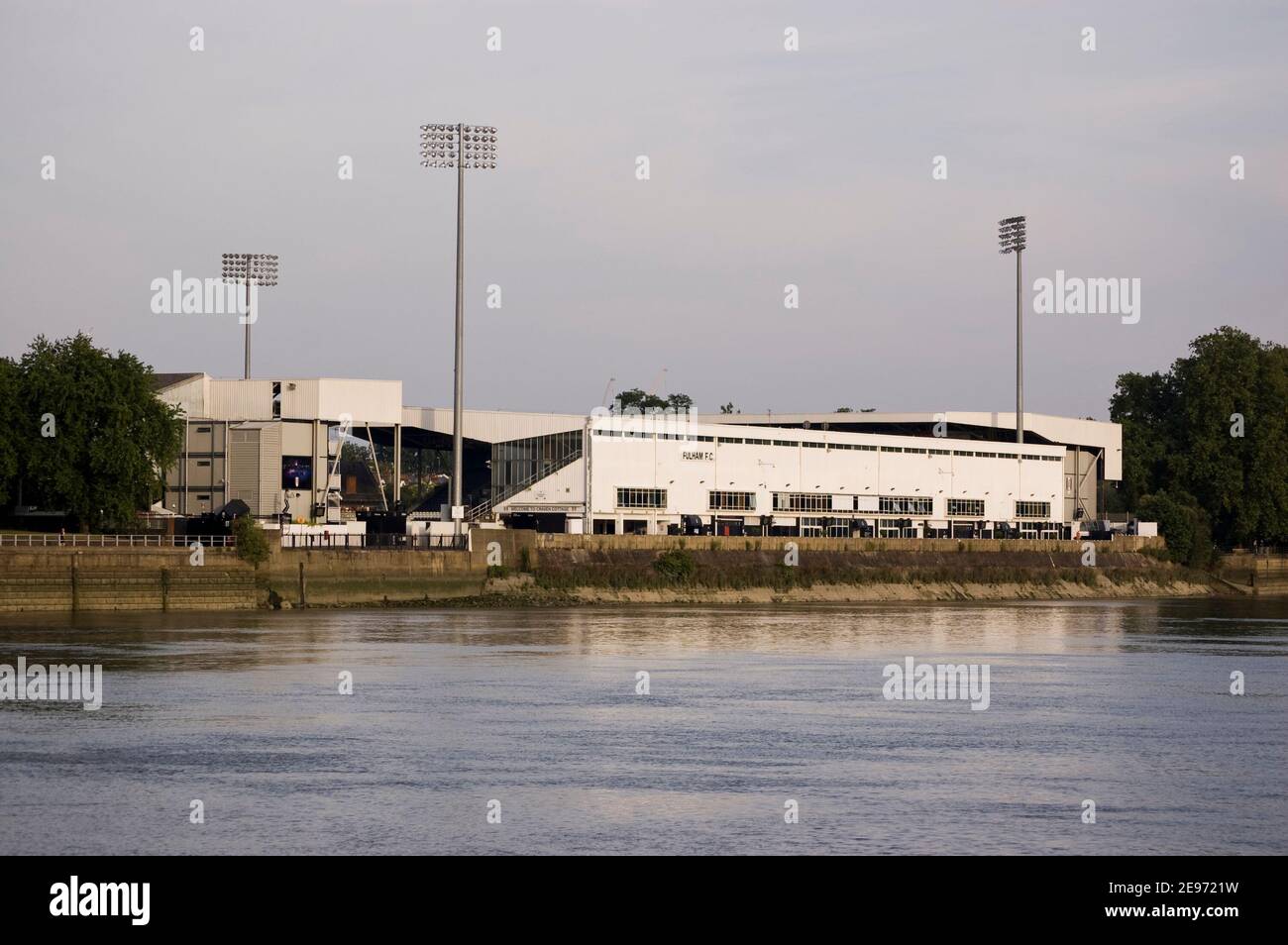 FULHAM, LONDON, ENGLAND - AUGUST 11: Craven Cottage, Fulham Football Club's home ground on August 11 2012. The Club has just received permission to ex Stock Photo