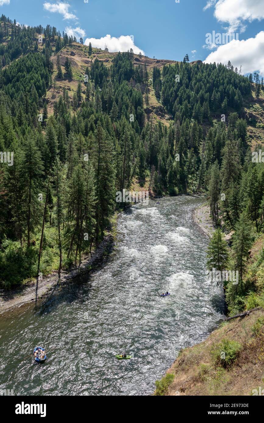 Float trip on Oregon's Grande Ronde River Stock Photo Alamy