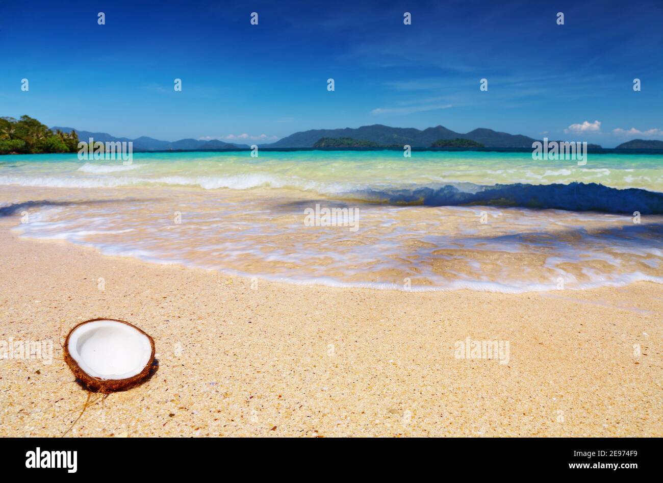 Tropical beach, Wai island, Thailand Stock Photo