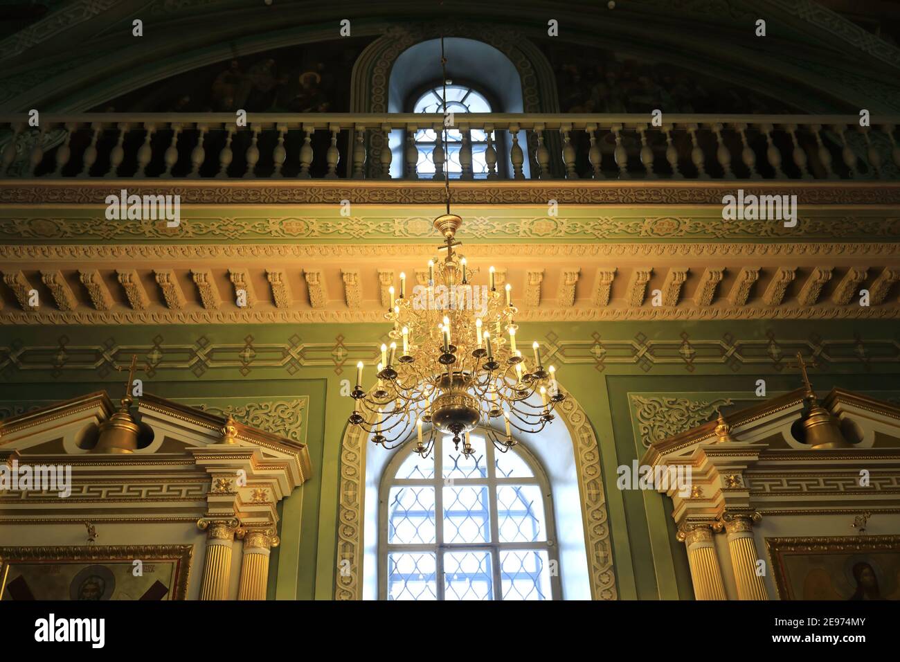 Interior of Annunciation Cathedral in Kazan Kremlin, Russia Stock Photo