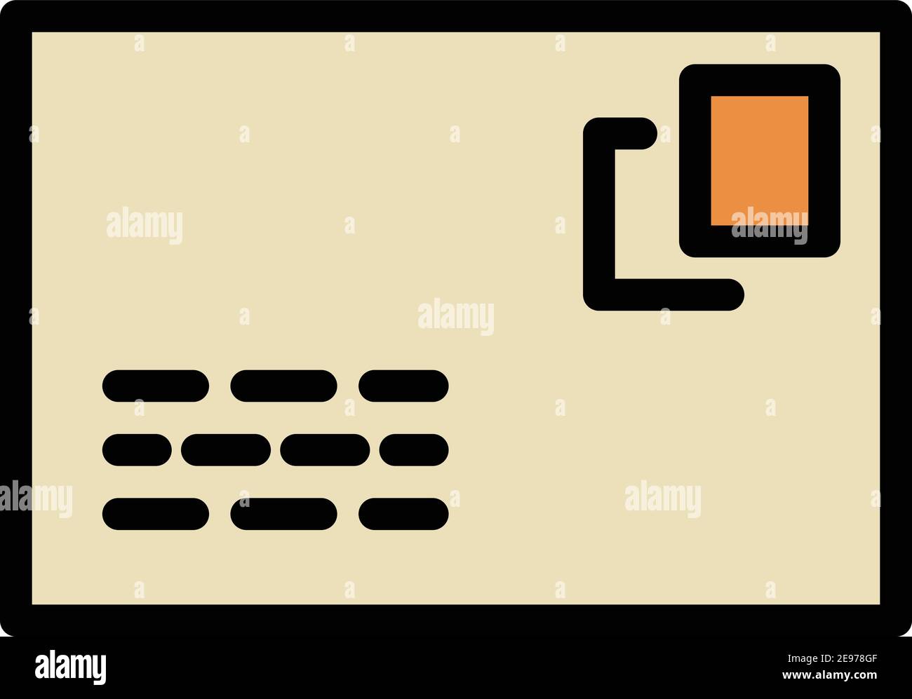 Letter icon. Outline letter vector icon for web design isolated on ...