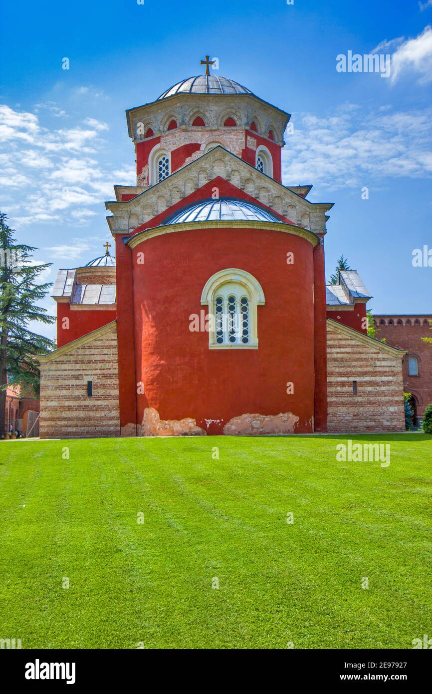 Zica monastery near Kraljevo in Serbia Stock Photo