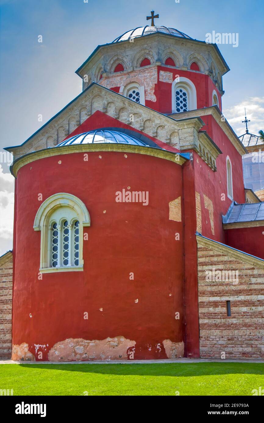 Zica monastery near Kraljevo in Serbia Stock Photo