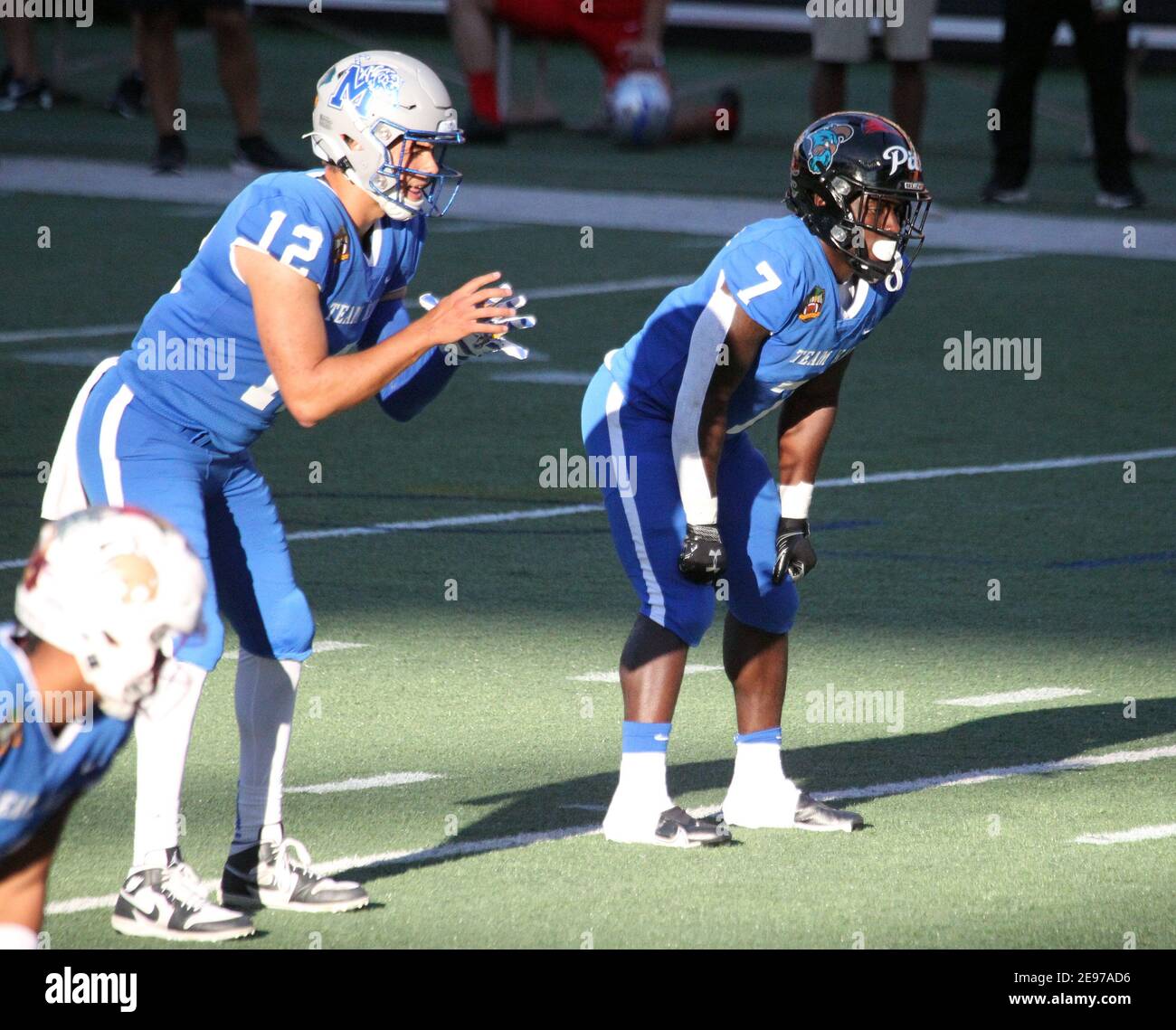 Jan Marable January 31, 2021 - Memphis Tigers quarterback Brady White #12 and ...