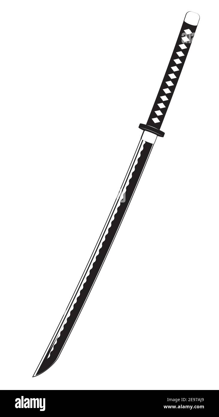 Glorioso Corte Ya que Traditional samurai weapon, Japanese katana sword design Stock Vector Image  & Art - Alamy