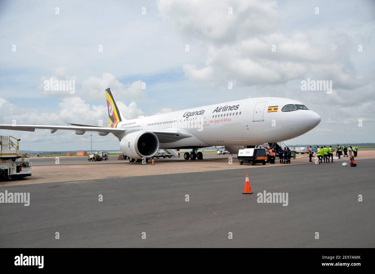 Entebbe Uganda 02nd Feb 2021 The A330neo Aircraft Is Seen At entebbe-uganda-02nd-feb-2021-the-a330neo-aircraft-is-seen-at