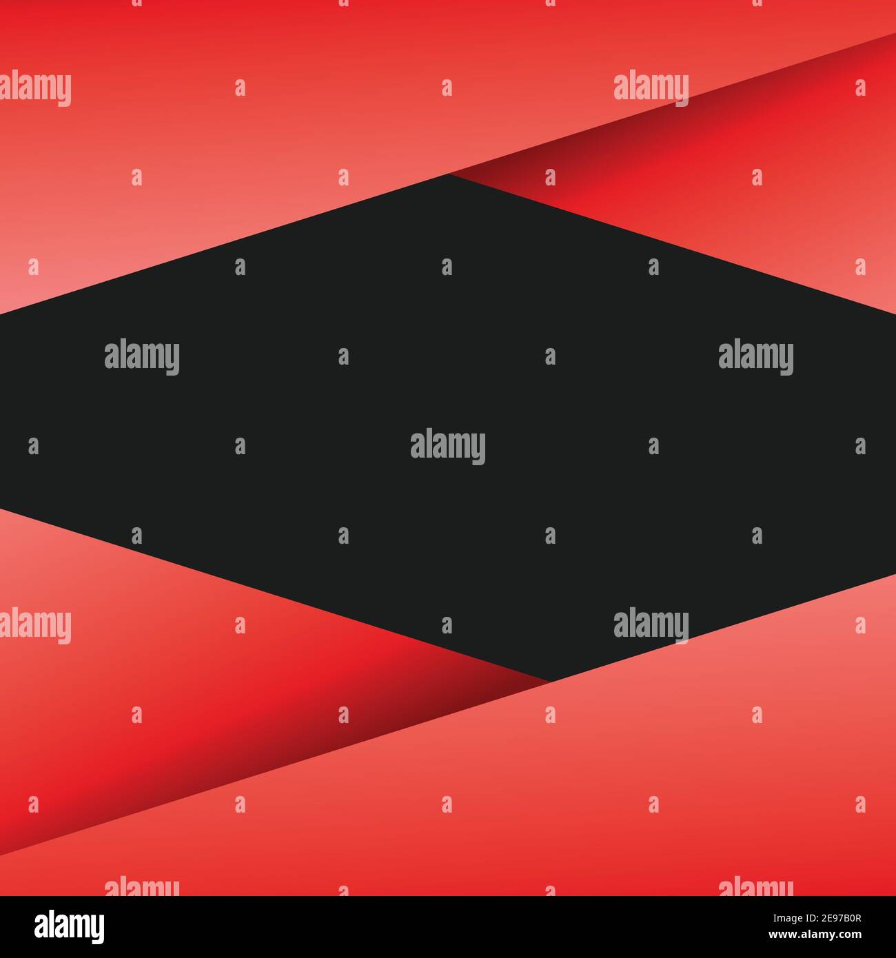 Decorative abstract red and black geometric background. Stock Vector