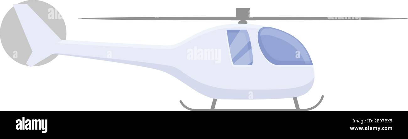 White rescue helicopter icon. Cartoon of white rescue helicopter vector icon for web design isolated on white background Stock Vector
