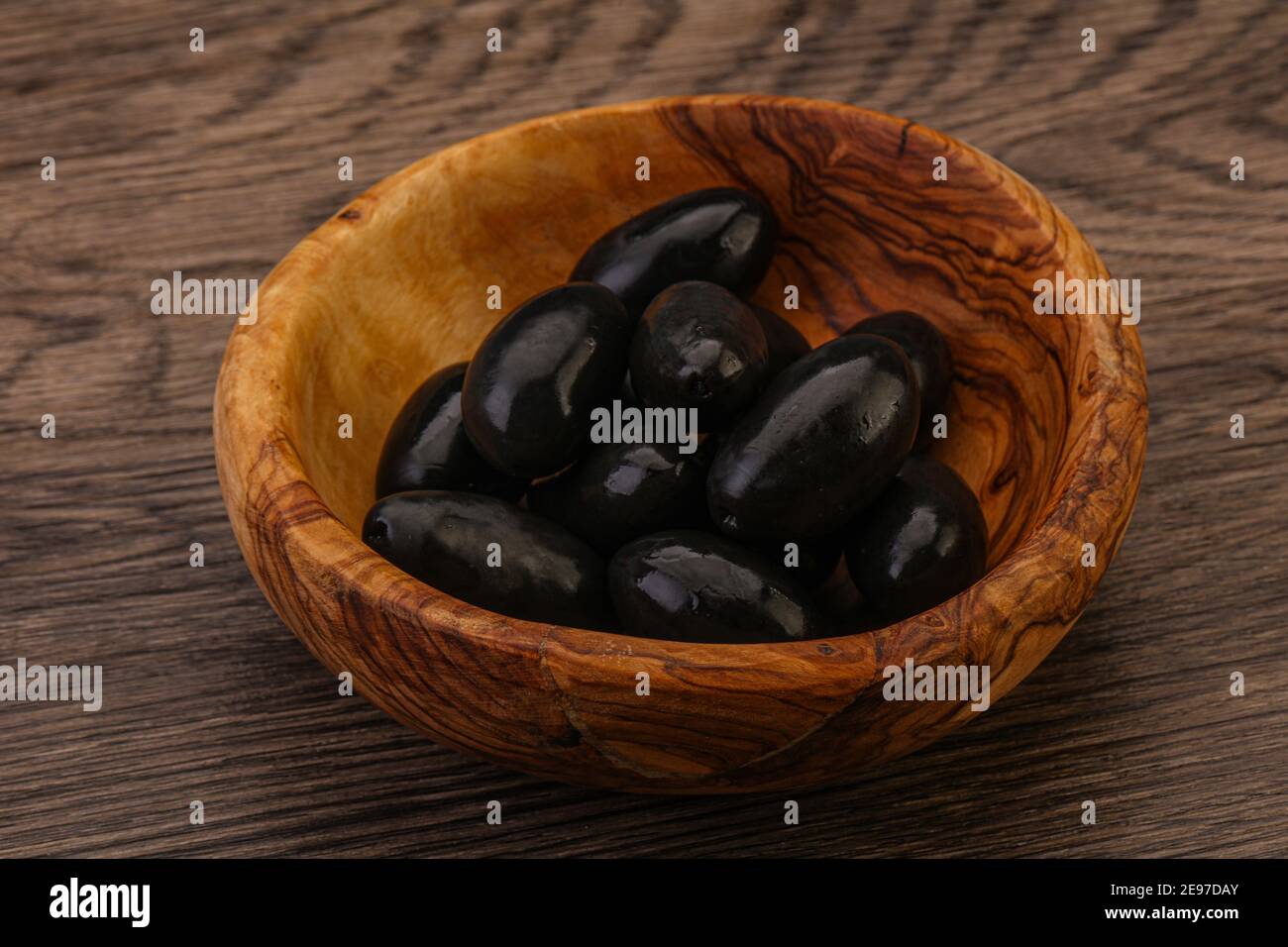 Pickled tasty black olives in the bowl Stock Photo Alamy
