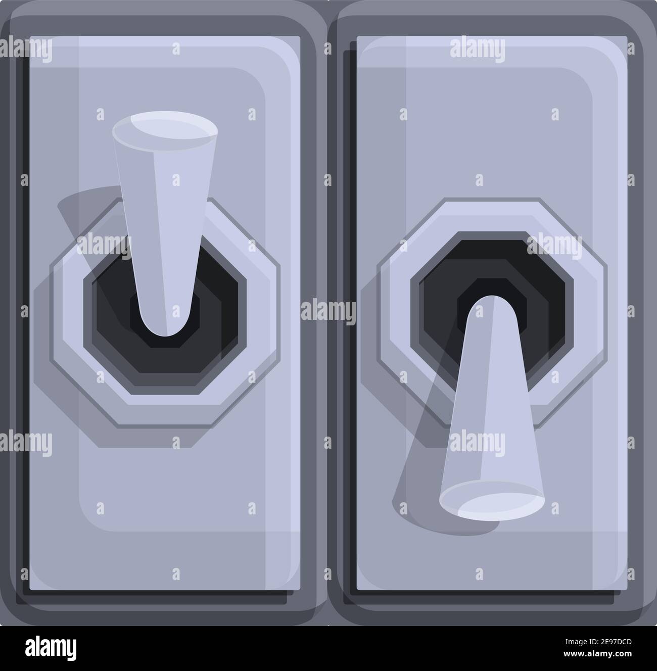 Toggle breaker switch icon. Cartoon of toggle breaker switch vector