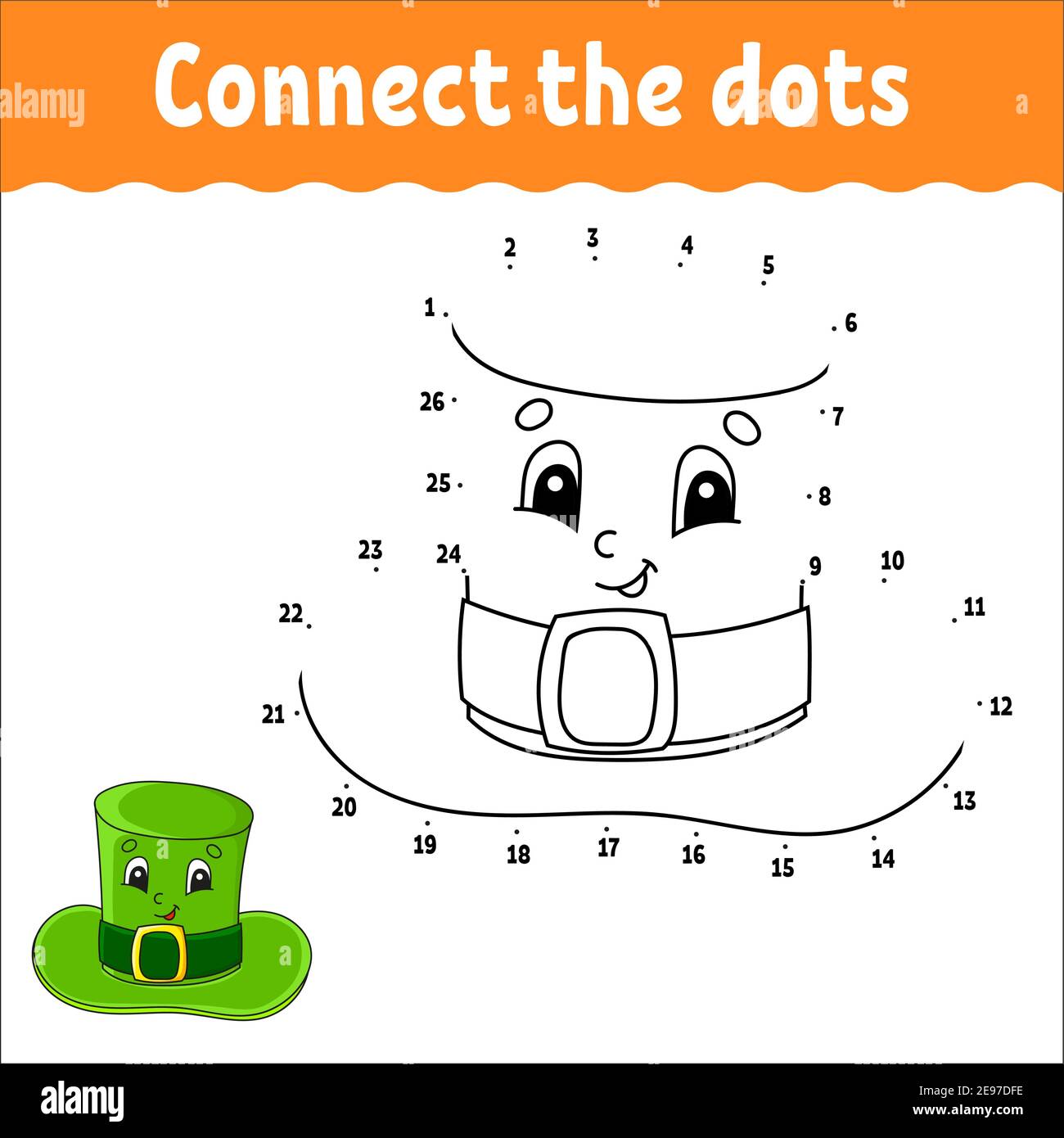 Dot to dot game. St. Patrick's day. Draw a line. For kids. Activity ...