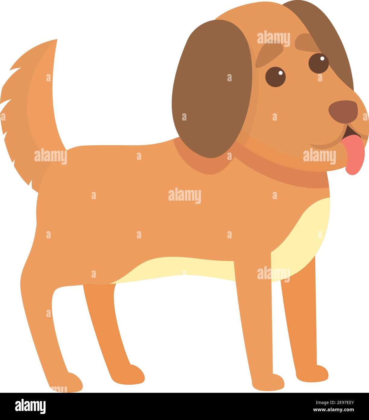 Playful dog pet icon. Cartoon of playful dog pet vector icon for web ...