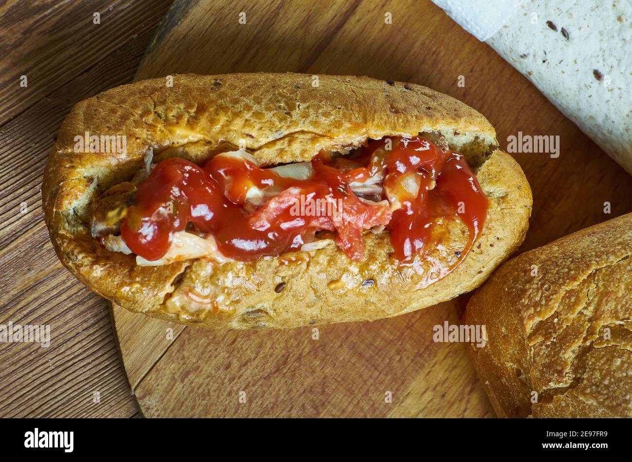 Sanduiche de pernil brisket sandwich, typical portuguese take on a